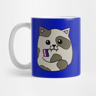 genderfluid pride flag cat Mug